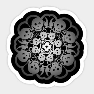 Skull Snowflake Sticker